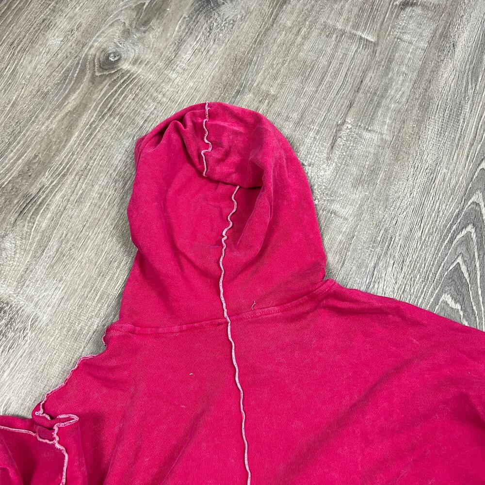 Wild Fable Women's Magenta Pink Seamed Hooded Sweatshirt - Size Medium - NWT - Picture 9 of 10
